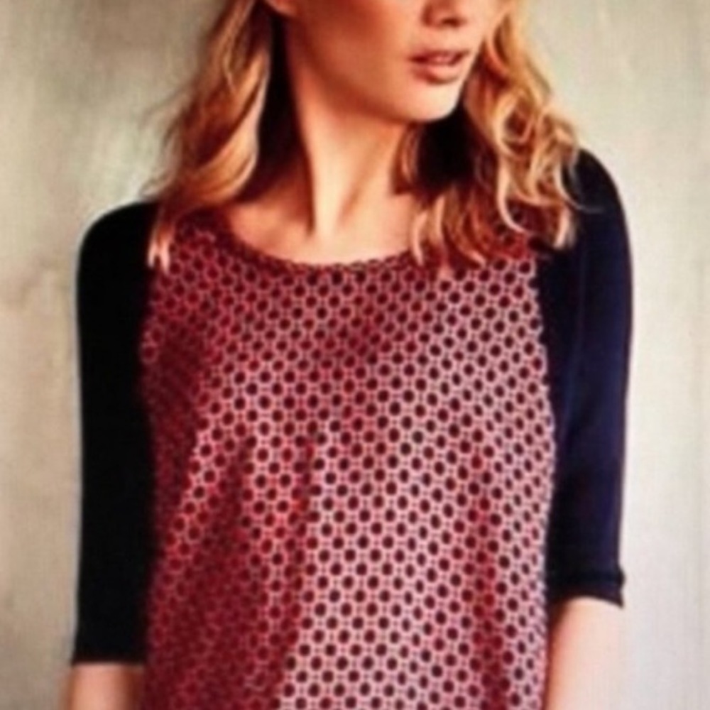 [ANTHRO] Yellow Bird Patterned Blouse